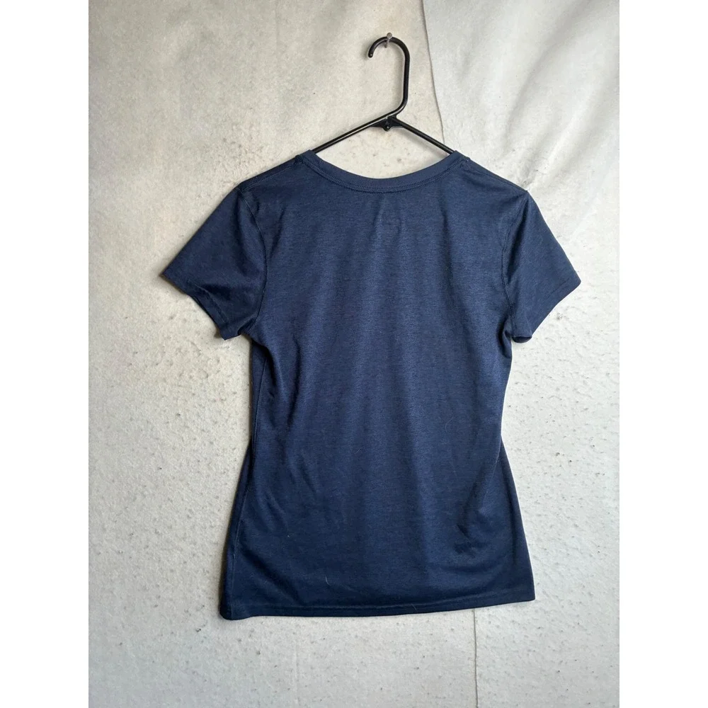 Nike Dri-FIT Womens Small Navy Blue Heathered Short Sleeve Athletic T-Shirt